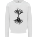 Electric Guitar Tree & Roots Guitarist Kids Sweatshirt Jumper White
