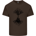 Electric Guitar Tree & Roots Guitarist Kids T-Shirt Childrens Chocolate