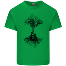 Electric Guitar Tree & Roots Guitarist Kids T-Shirt Childrens Irish Green