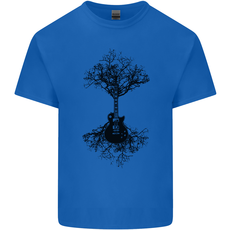 Electric Guitar Tree & Roots Guitarist Kids T-Shirt Childrens Royal Blue