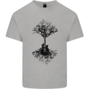 Electric Guitar Tree & Roots Guitarist Kids T-Shirt Childrens Sports Grey