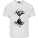 Electric Guitar Tree & Roots Guitarist Kids T-Shirt Childrens White