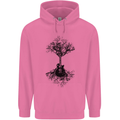 Electric Guitar Tree & Roots Guitarist Mens 80% Cotton Hoodie Azelea