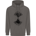 Electric Guitar Tree & Roots Guitarist Mens 80% Cotton Hoodie Charcoal