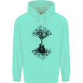 Electric Guitar Tree & Roots Guitarist Mens 80% Cotton Hoodie Peppermint
