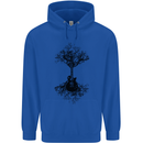 Electric Guitar Tree & Roots Guitarist Mens 80% Cotton Hoodie Royal Blue
