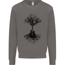 Electric Guitar Tree & Roots Guitarist Mens Sweatshirt Jumper Charcoal