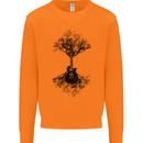 Electric Guitar Tree & Roots Guitarist Mens Sweatshirt Jumper Orange