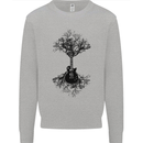 Electric Guitar Tree & Roots Guitarist Mens Sweatshirt Jumper Sports Grey