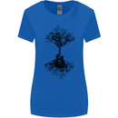 Electric Guitar Tree & Roots Guitarist Womens Wider Cut T-Shirt Royal Blue