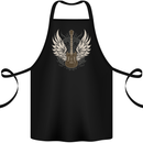 Electric Guitar Wings Rock n Roll Music Punk Cotton Apron 100% Organic Black