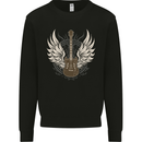 Electric Guitar Wings Rock n Roll Music Punk Kids Sweatshirt Jumper Black