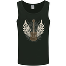 Electric Guitar Wings Rock n Roll Music Punk Mens Vest Tank Top Black