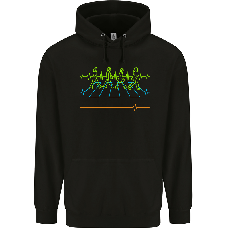 Electrocardiography Music Abby Road Childrens Kids Hoodie Black