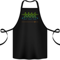 Electrocardiography Music Abby Road Cotton Apron 100% Organic Black
