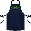 Electrocardiography Music Abby Road Cotton Apron 100% Organic Navy Blue