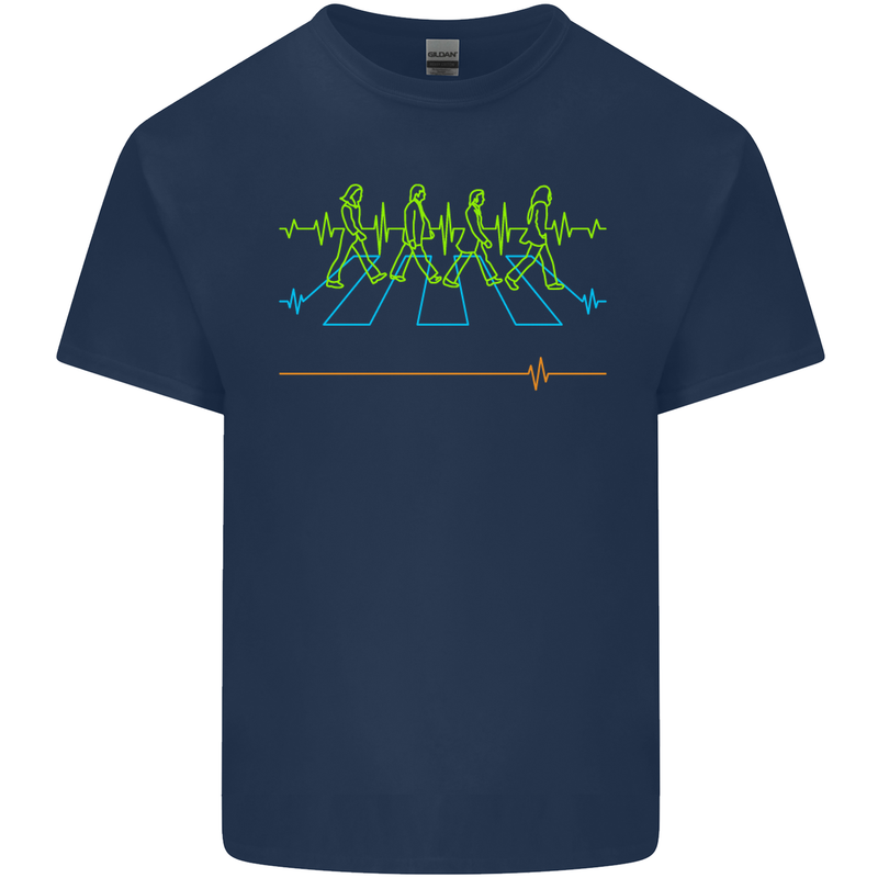 Electrocardiography Music Abby Road Kids T-Shirt Childrens Navy Blue