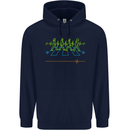 Electrocardiography Music Abby Road Mens 80% Cotton Hoodie Navy Blue