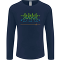 Electrocardiography Music Abby Road Mens Long Sleeve T-Shirt Navy Blue