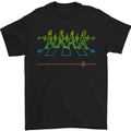 Electrocardiography Music Abby Road Mens T-Shirt Cotton Gildan Black