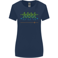 Electrocardiography Music Abby Road Womens Wider Cut T-Shirt Navy Blue