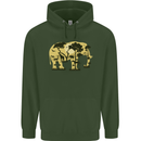 Elephant Ecology Animal Childrens Kids Hoodie Forest Green