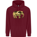 Elephant Ecology Animal Childrens Kids Hoodie Maroon