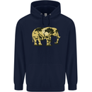 Elephant Ecology Animal Childrens Kids Hoodie Navy Blue