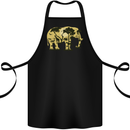 Elephant Ecology Animal Cotton Apron 100% Organic Black