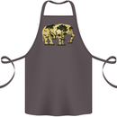Elephant Ecology Animal Cotton Apron 100% Organic Dark Grey