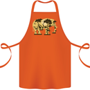 Elephant Ecology Animal Cotton Apron 100% Organic Orange
