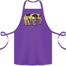 Elephant Ecology Animal Cotton Apron 100% Organic Purple