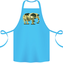 Elephant Ecology Animal Cotton Apron 100% Organic Turquoise