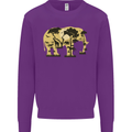 Elephant Ecology Animal Kids Sweatshirt Jumper Purple