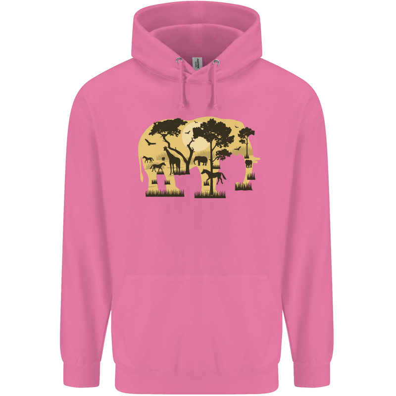 Elephant Ecology Animal Mens 80% Cotton Hoodie Azelea