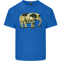 Elephant Ecology Animal Mens Cotton T-Shirt Tee Top Royal Blue