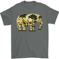 Elephant Ecology Animal Mens T-Shirt Cotton Gildan Charcoal