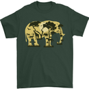 Elephant Ecology Animal Mens T-Shirt Cotton Gildan Forest Green