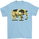 Elephant Ecology Animal Mens T-Shirt Cotton Gildan Light Blue