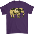 Elephant Ecology Animal Mens T-Shirt Cotton Gildan Purple