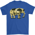 Elephant Ecology Animal Mens T-Shirt Cotton Gildan Royal Blue