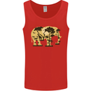 Elephant Ecology Animal Mens Vest Tank Top Red