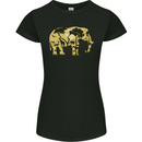 Elephant Ecology Animal Womens Petite Cut T-Shirt Black