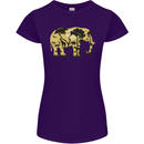 Elephant Ecology Animal Womens Petite Cut T-Shirt Purple