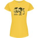 Elephant Ecology Animal Womens Petite Cut T-Shirt Yellow