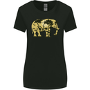 Elephant Ecology Animal Womens Wider Cut T-Shirt Black