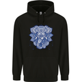 Elephant Mandala Art Childrens Kids Hoodie Black