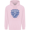 Elephant Mandala Art Childrens Kids Hoodie Light Pink