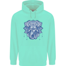 Elephant Mandala Art Childrens Kids Hoodie Peppermint