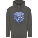 Elephant Mandala Art Childrens Kids Hoodie Storm Grey